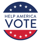 Button with the text, "Help America Vote."