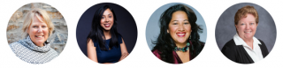 2023 Board Officers - Liz Moore, Sabeen Perwaiz, Christine Ortega, Sheila Bravo